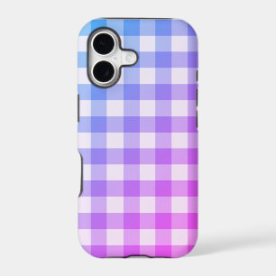 Pink & Purple Ombré White Plaid Gingham Pretty