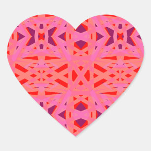 Pink Purple Orange Ladies Valentine Wedding Gift Heart Sticker