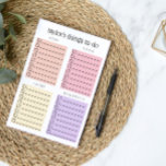 Pink Purple Organized Things to Do Post-it Notes<br><div class="desc">Post-it notepads,  personalized with your name,  for to do lists and daily organizing with four categories: asap,  soon,  later,  whenever. Pink,  peach,  yellow,  purple. A practical,  clean look.</div>