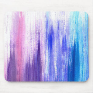 Pink Purple Paint Brush Strokes Painted Watercolor Mouse Pad