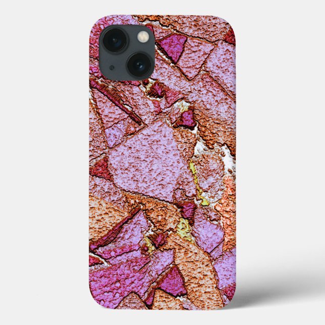 Pink purple painted volcanic stones design Case-Mate iPhone case (Back)