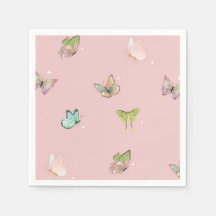 Pink Purple Pastel Butterfly Girl Baby Shower