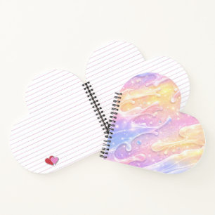 Pink & purple pastel colours AI art  Notebook