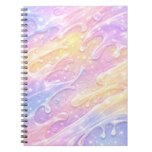 Pink & purple pastel colours AI art Notebook