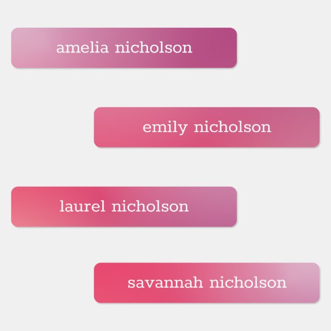 Pink Purple Pastel Ombre Gradient Waterproof (Group)