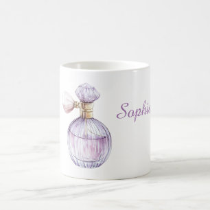 Pink Purple Perfume Bottle Coffee Mug