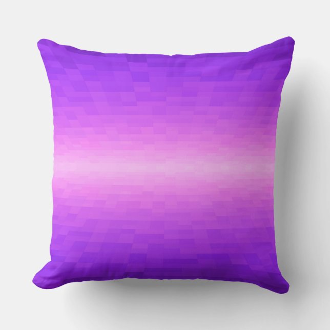 pink & purple | pixel square blocks planes | throw pillow (Front)