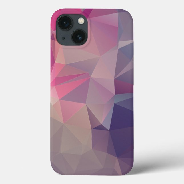 Pink Purple Pyramid Abstract Art Design Case-Mate iPhone Case (Back)