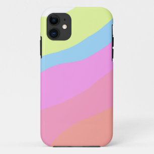 Pink purple rainbow multicolored pride month strip iPhone 11 case