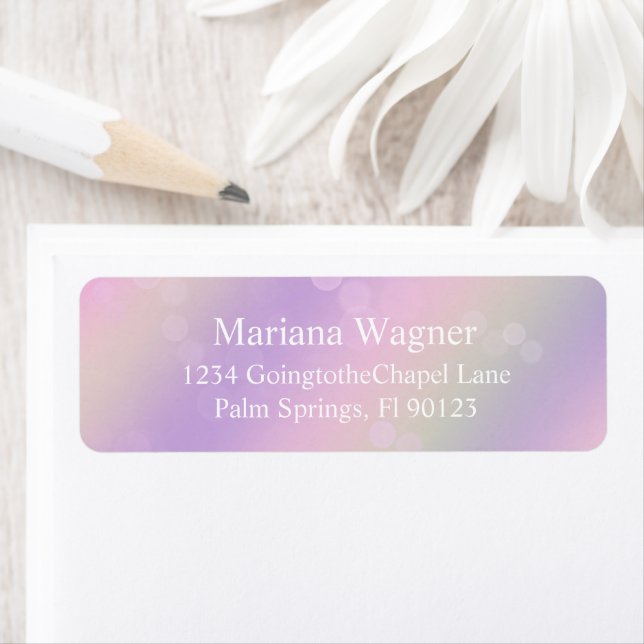 Pink Purple Rainbow Return Address (Insitu)