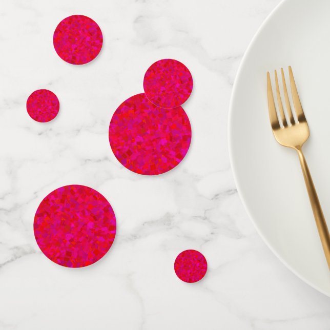 Pink Purple Red Confetti Cubism Abstract Pattern (Group)