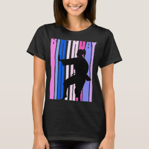 Pink Purple Retro Daughter Karate Womens Birthday  T-Shirt
