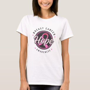 Pink Purple Simple Vector Breast Cancer Awareness T-Shirt