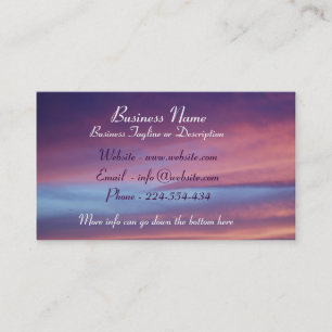 Pink Purple Sky Business Card