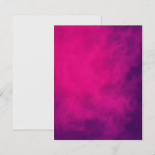 Pink & Purple Smoke Flat Note Card – Customizable
