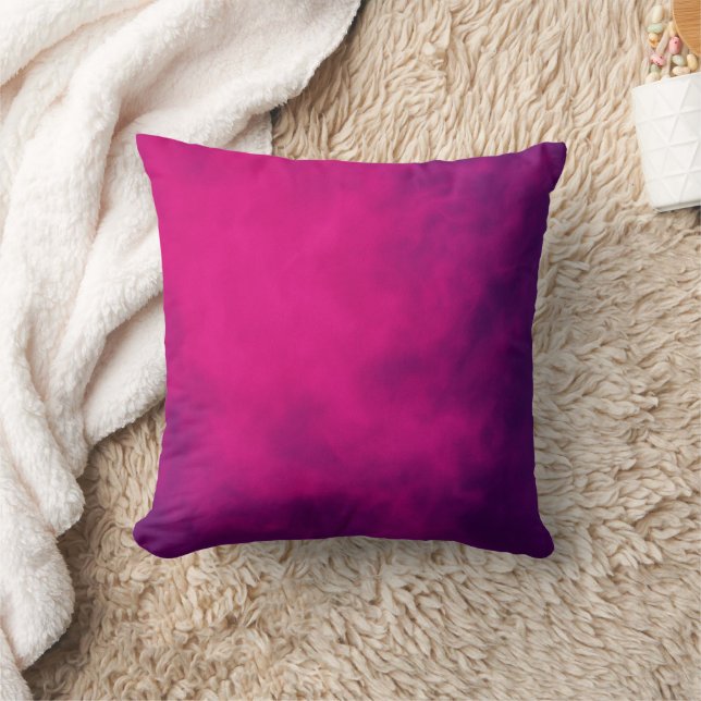 Pink & Purple Smoke Throw Pillow – Customizable (Blanket)