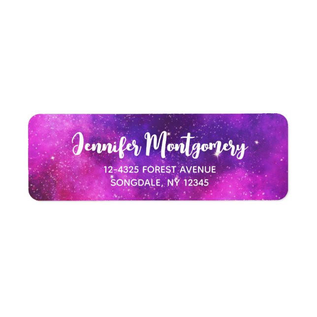 Pink & Purple Space & Stars Faux Galaxy (Front)