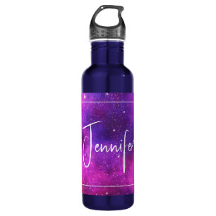 Pink & Purple Space & Stars Faux Galaxy 710 Ml Water Bottle