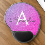 Pink Purple Sparkle Glitter Monogram Name Mousepad<br><div class="desc">Pink and Purple Ombre Sparkle Glitter Monogram Name Monogram Mousepad. This Mousepad can be customized to include your first name. Please contact the designer for customized matching items.</div>