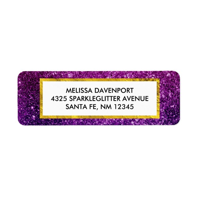 Pink & Purple Sparkling Glitter Gemstones (Front)
