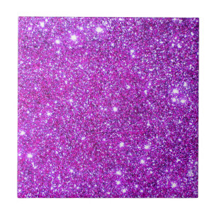 Pink Purple Sparkly Glam Glitter Designer Tile