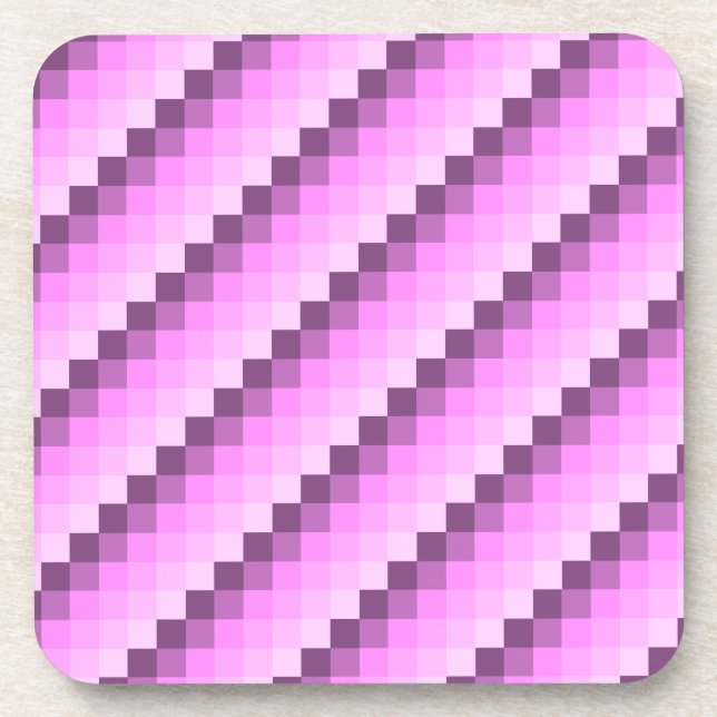 Pink & Purple Squares Coaster (Front)