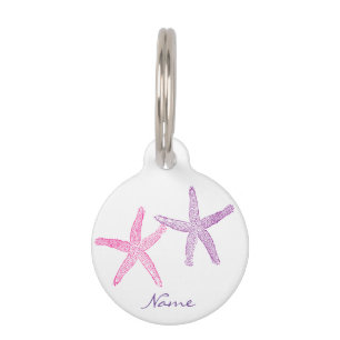 Pink Purple Starfish Thunder_Cove Pet Tag