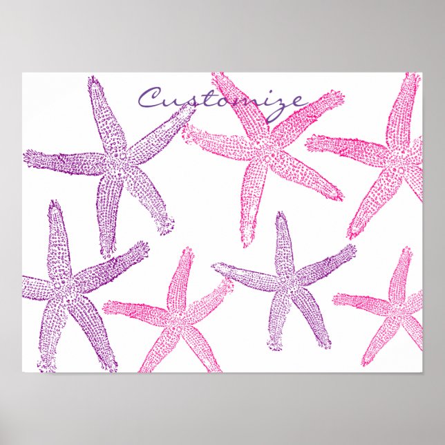 Pink Purple Starfish Thunder_Cove Poster (Front)