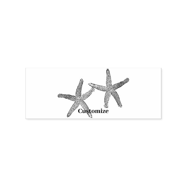 Pink Purple Starfish Thunder_Cove Rubber Stamp (Imprint)