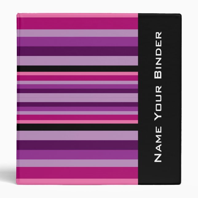 Pink & Purple Stripes Binder (Front)