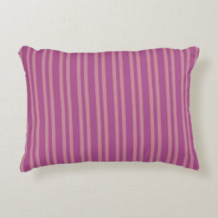 Pink Purple Stripes Seamless Pattern Accent Pillow