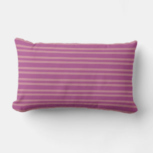 Pink Purple Stripes Seamless Pattern Lumbar Pillow