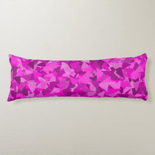 Pink Purple Triangle Pattern Body Pillow
