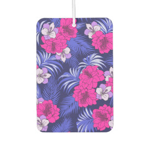 Pink & Purple Tropical - A bright hibiscus design Air Freshener