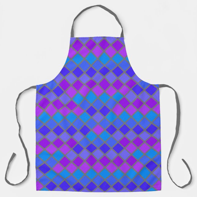 Pink Purple Turquoise Mosiac Apron (Front)