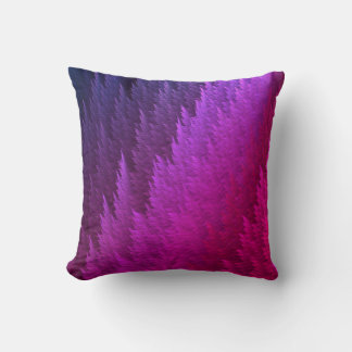 Pink Purple Tye Dye Feather Pattern Throw Pillow