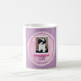 Pink & Purple Unconditional Love Dog Photo Mug