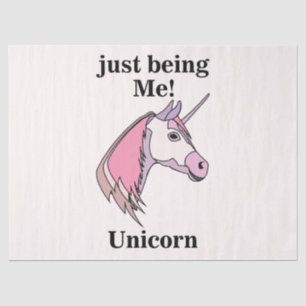 Pink Purple Unicorn Head Tissue Paper