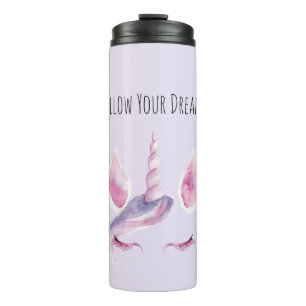 Pink Purple Unicorn  Thermal Tumbler