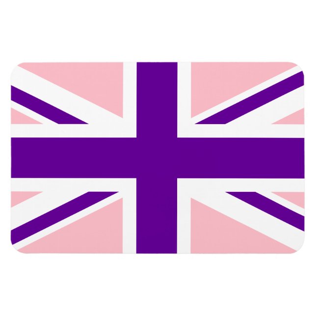 Pink Purple Union Jack Magnet (Horizontal)
