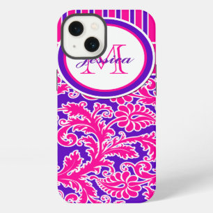 Pink Purple White Striped Damask 2 iPad Air Case