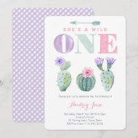 Pink Purple Wild ONE Girl First Birthday Party