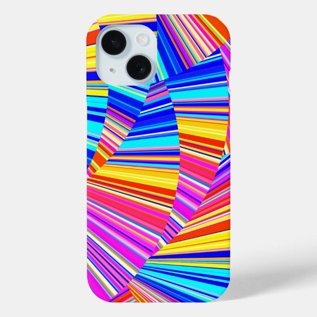 Pink Purple Yellow Blue Trendy Abstract Pattern Case-Mate iPhone Case (Back)
