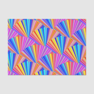 Pink Purple Yellow Blue Trendy Abstract Pattern Tissue Paper