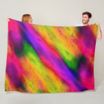 Pink Purple Yellow Green Tie Dye Fleece Blanket<br><div class="desc">All Occasion themed items designed by Umua. Printed and shipped by Zazzle or their partners.</div>