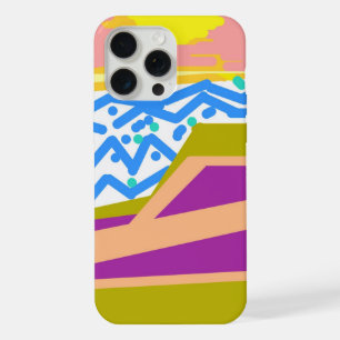 Pink Purple Yellow Sunset Yacht iPhone 15 Pro Max Case