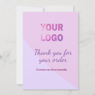 Pink purple your logo connect with us social media invitation