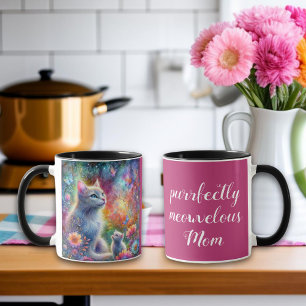 Pink Purrfectly Meowvelous Mom Cat Mother's Day  Mug