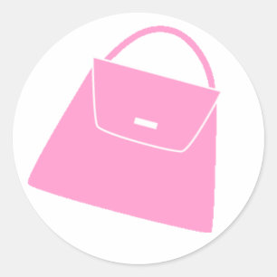 Pink Purse Classic Round Sticker