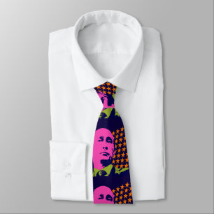 Pink Putin Pop Art Portrait Tie